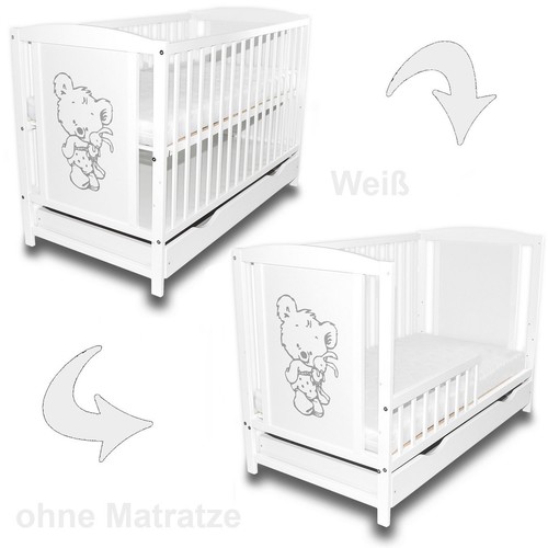 Babybett gitterbett teddybär - gitterbett,