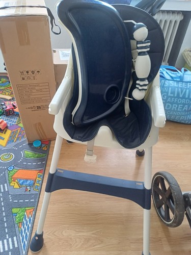 Baby hochstuhl blau - baby, blau/weiß