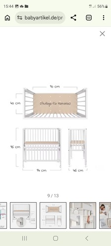 Baby beistellbett fillikid - baby, neu