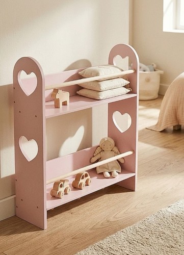 Kinderregal rosa mit - mit, herzmotiv