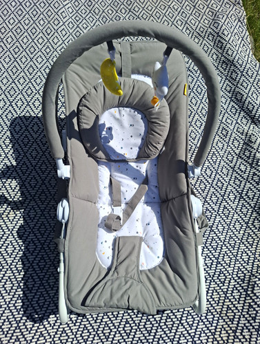 Babywippe grau weiß - babywippe, mit