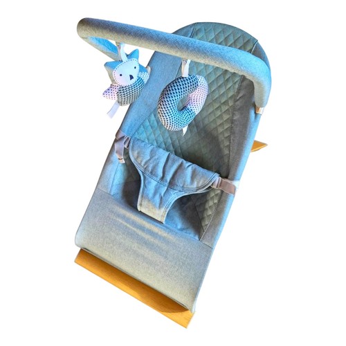 Babywippe blau mit - babywippe,