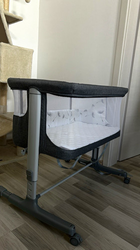 Baby beistellbett grau weiß - baby,